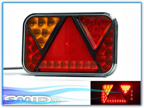 ELLED130200 BK LEN LED Lámpa Egyesített hátsólámpa utánfutó alkatrész